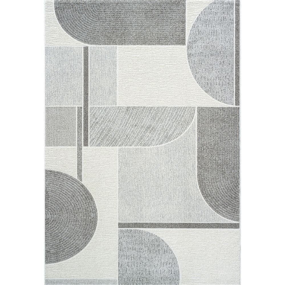 Dynamic Rugs 46002-6171 Polaris 6.7 Ft. X 9.6 Ft. Rectangle Rug in Ivory/Grey